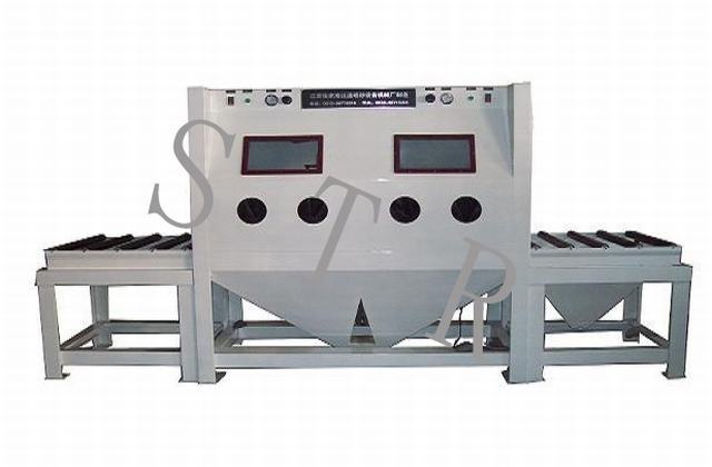 雙工位噴砂機，箱式噴砂機，無塵環保噴砂機