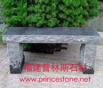 供應灰色花崗巖-芝麻黑石凳