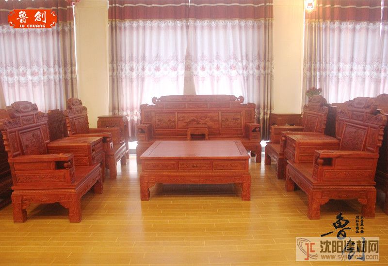紅木家具價格   金玉滿堂沙發十件套   緬甸花梨